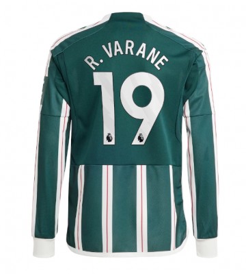Lacne Muži Futbalové dres Manchester United Raphael Varane #19 2023-24 Dlhy Rukáv - Preč